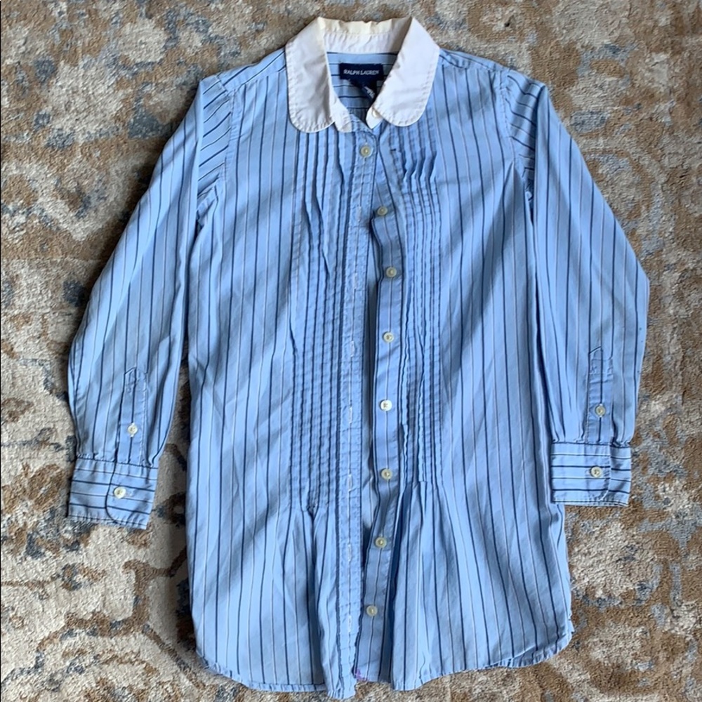Ralph Lauren Pleat Front Oxford Tunic